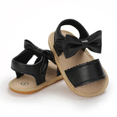 0-18M Baby Cute Preschool Summer Sandals Black Princess Casual Soft Rubber