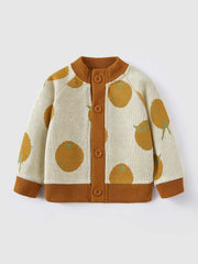 Baby  Boys and Girls Knitting Coat Long Sleeve Kids Fashion  Cute Cartoon Baby Clothing