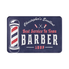 Barber Shop Sign Entrance Doormat Decor Non-Slip Welcome Mats for Home Kitchen