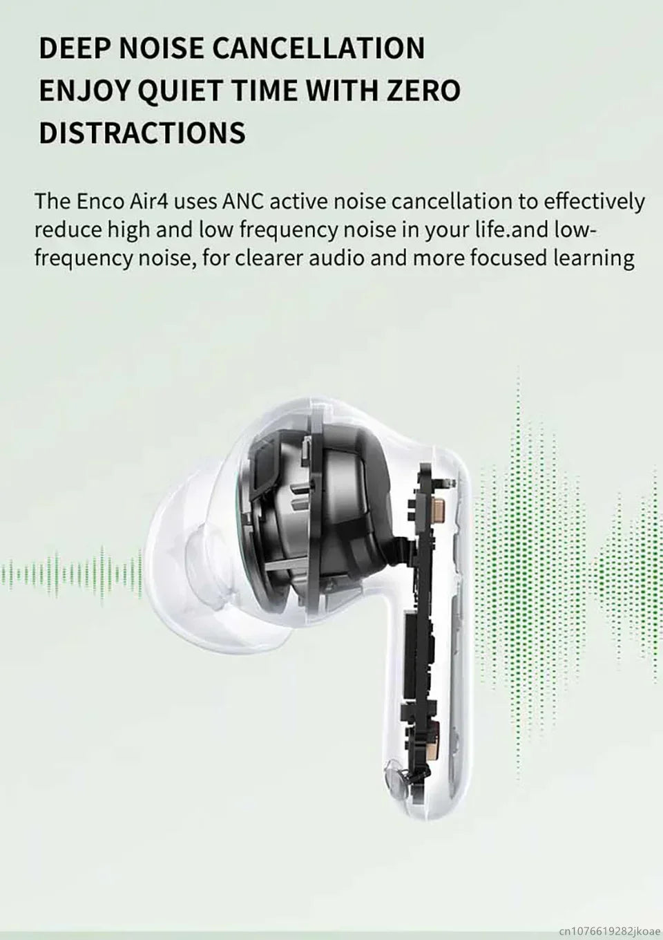 New OPPO Enco Air4 Earphones Wireless Bluetooth 5.4 ANC Noise Cancelling Sports Game Headphones HiFi Stereo HD Mic Call Headset