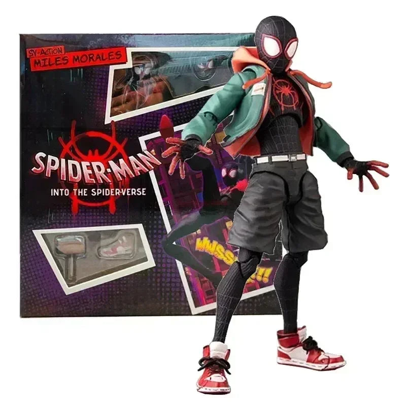 2024 Spiderman Gwen Peter Action Figure Anime Spider-verse Collection Sentinel Miles Morales Figures Christmas Toys Gifts