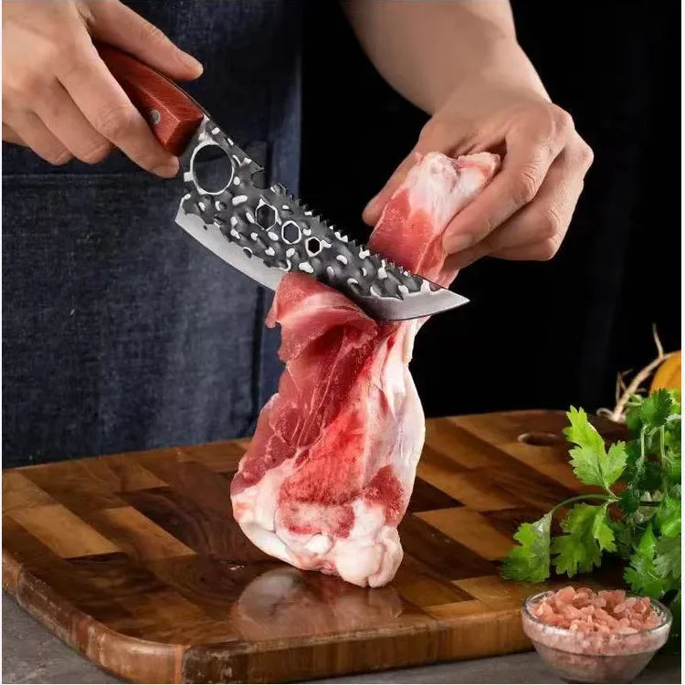Sharp Chef Meat Cleaver Butcher Boning Knife Stainless Steel Slicing Meat Fish Fruit