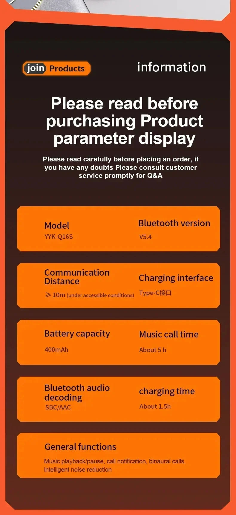 New Q16S Bluetooth Headset with Ai Translation Function, 144 Languages, Long Battery Life