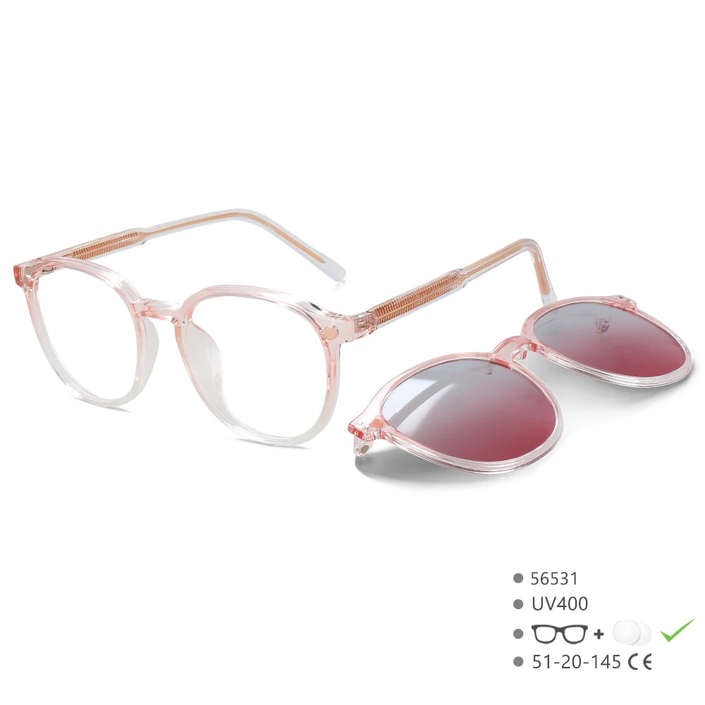Sunglasses Women Round Magnetic Clip Fashion Computer Eyeglasses
