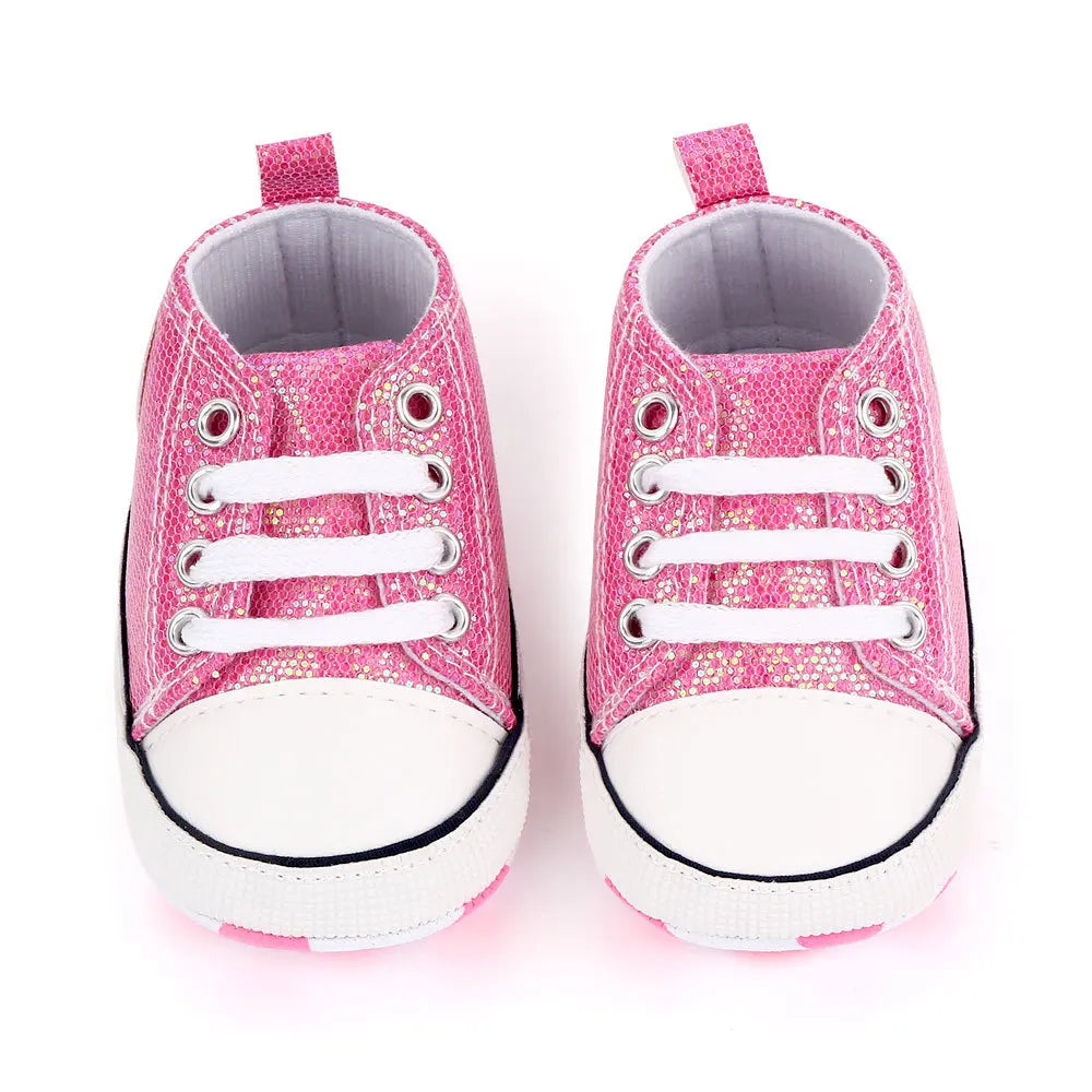 Classic Flash Canvas Baby Shoes Infant Boys Girls Sports Shoes Soft Sole