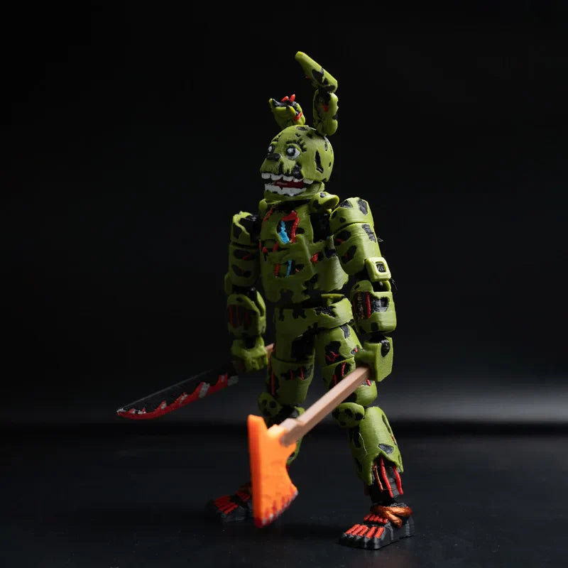 3d Brushed Fnaf Ready Stock Freddy Fazbear’S Pizza Springtrap Toy Action Figure Model Collection Holiday Toy Gift