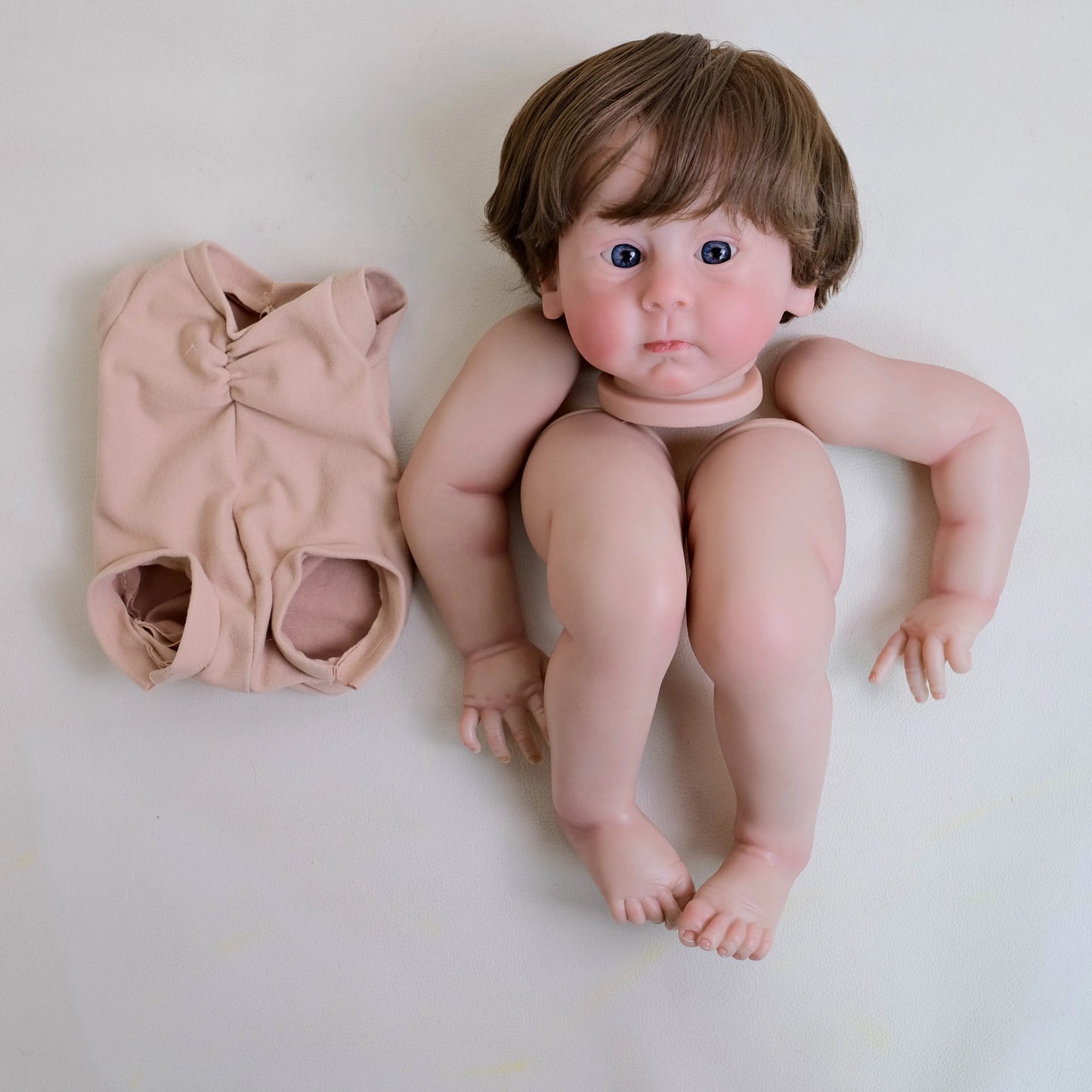 NPK 22inch Reborn Clerance sale Hulexy Doll Kit Lifelike Newborn painted Doll kit Unfinished Doll parts with Hand rooted Hair
