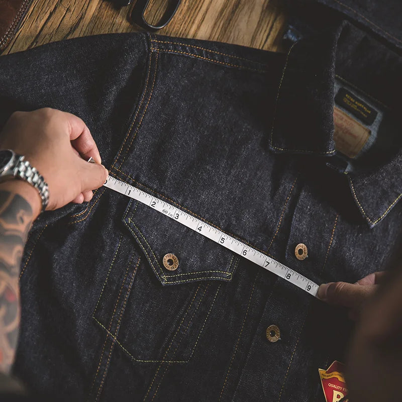 Workwear Retro Original Denim Jacket Motorcycle Fit Spring and Autumn Coat Men's