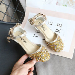 Baby Girl Shoes Princess Fashion Sequins Low Heel Summer Girls Sandals