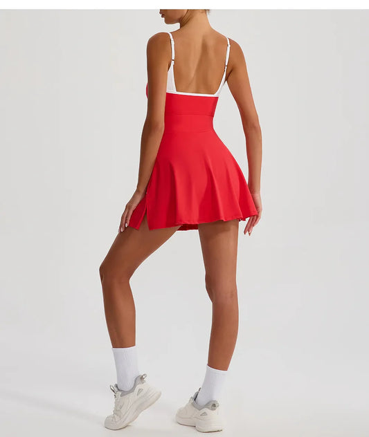 Tennis Dress For Women with Pockets Golf Skirts Anti Shorts Yoga Suit Badminton Clothing Activewear