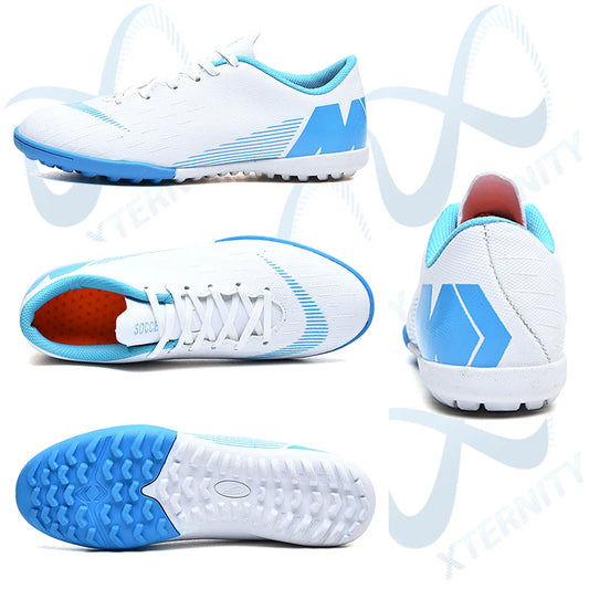 Men's Turf Soccer Shoes Kids Outdoor Long Spikes Training Ankle Football Boots