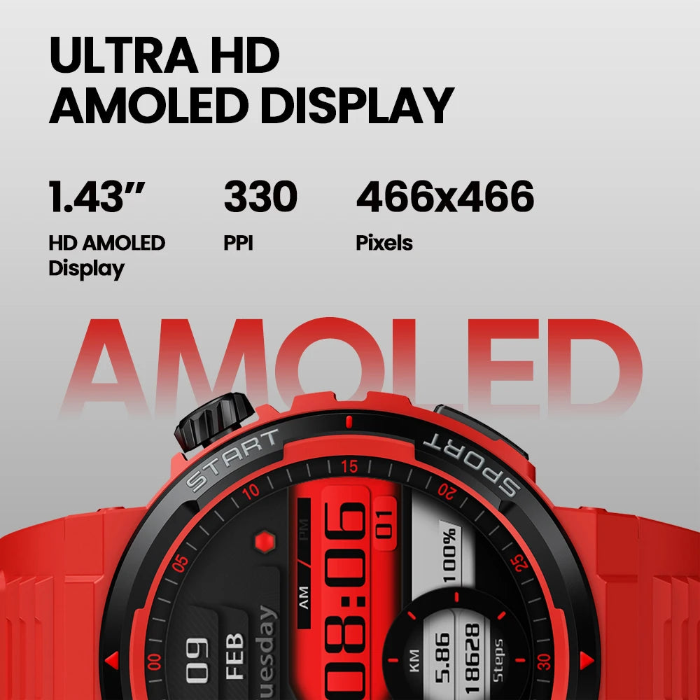 New Zeblaze Ares 3 Plus 1.43'' HD AMOLED Display Smartwatch Bluetooth Phone Calling New 3D Interactive Sports Smart Watch Men