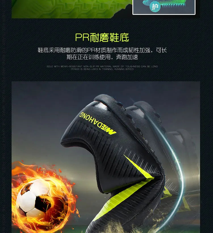 Men Soccer Shoes Cleats Society Children Boys Kids Autumn Casual Studded Boots