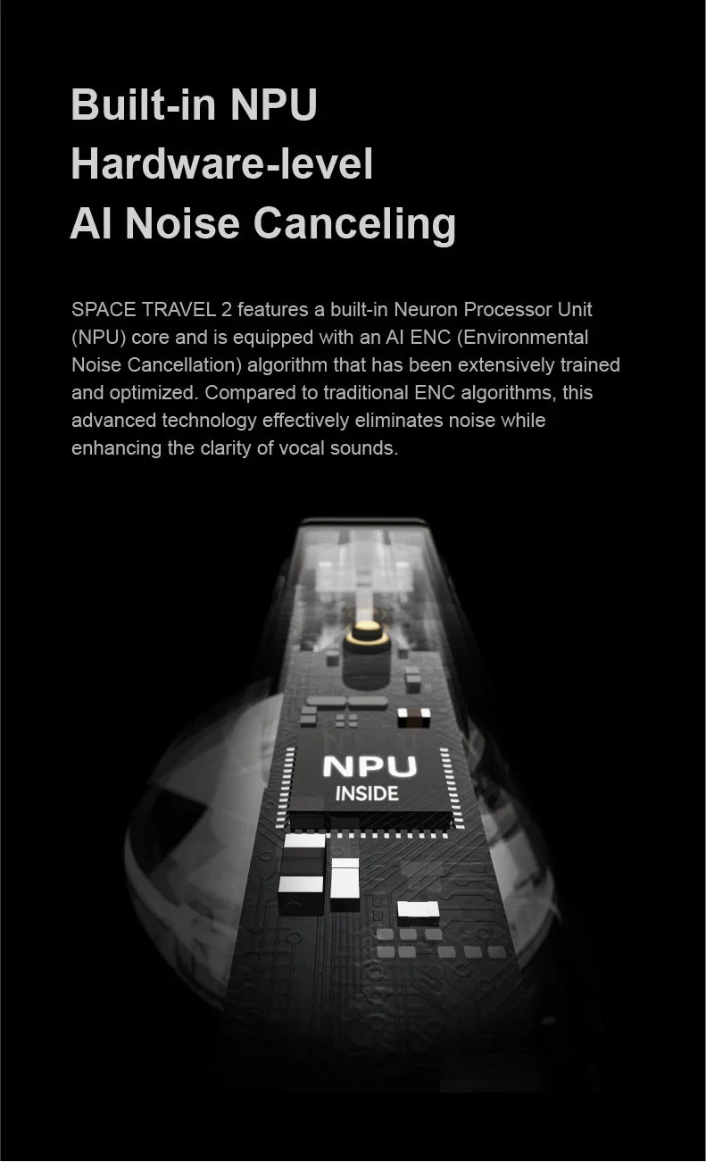 MOONDROP Space Travel 2 HiFi Noise-Canceling TWS wiress earphone Bluetooth 6.0 ANC Low-latency Game Mode SBC/AAC