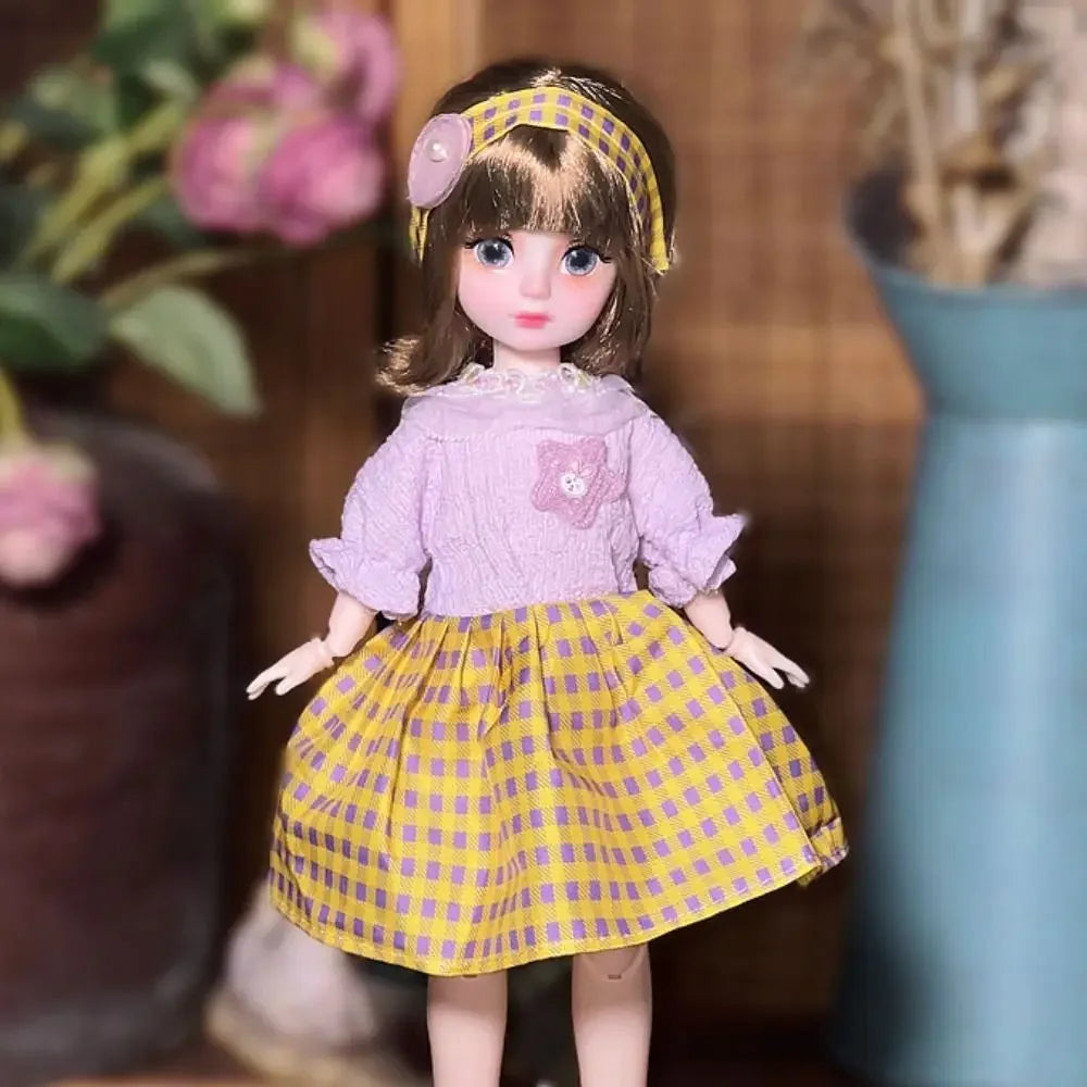 Ball jointed Doll Toys Bjd Dolls For Girls Dolls 1/6 Starry Gray Eyes 30cm Lolita Fashion Dress DIY Toy Children Birthday Gifts