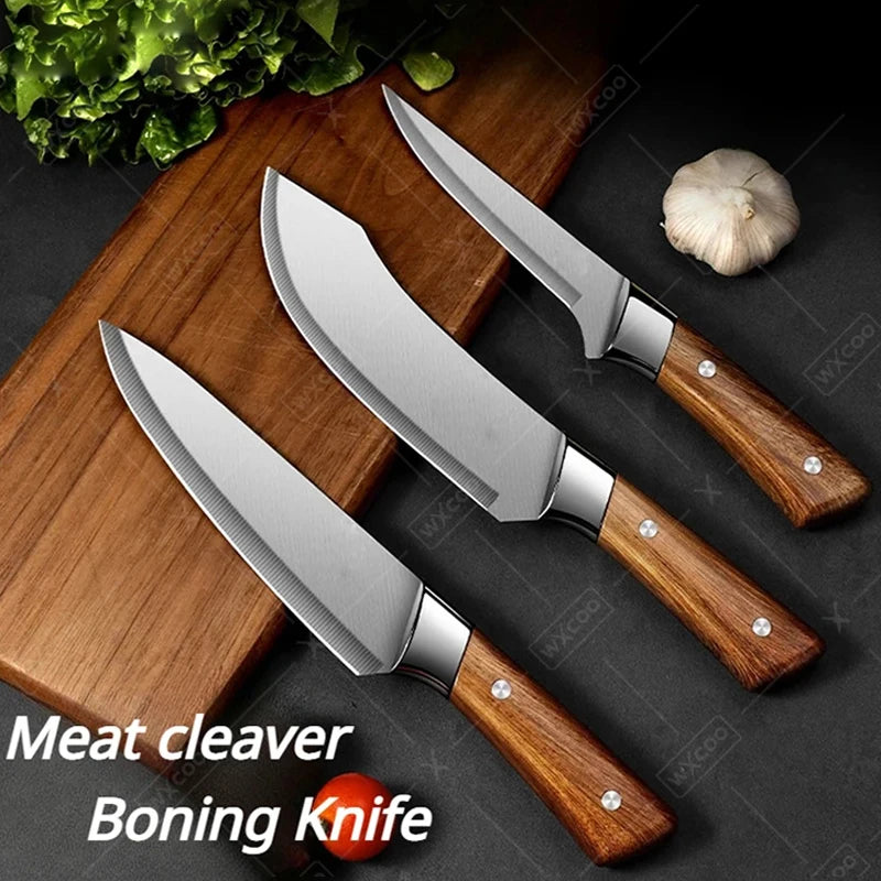 Japanese Kitchen Knife Meat Cutting Butcher Cleaver Knife Bone Shaving Knives Pork