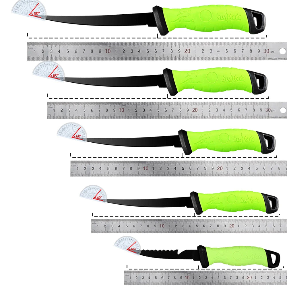 Fish Fillet Knife 5"-9" Professional Boning Knife Stainless Steel Slicing Knife Meat Chef