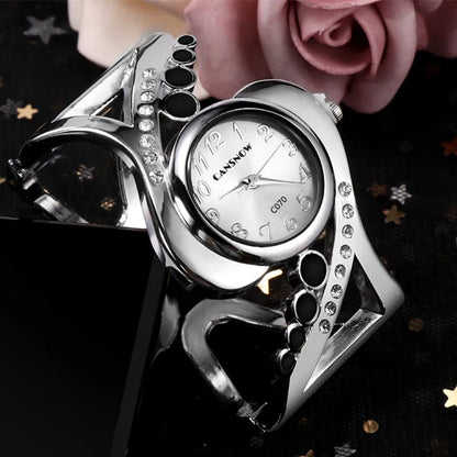 New Design Women Bangle Wristwatch Quartz Crystal Luxury Relojes Rhinestone Fashion Female Watches Hot Sale Eleagnt Mujer Watch