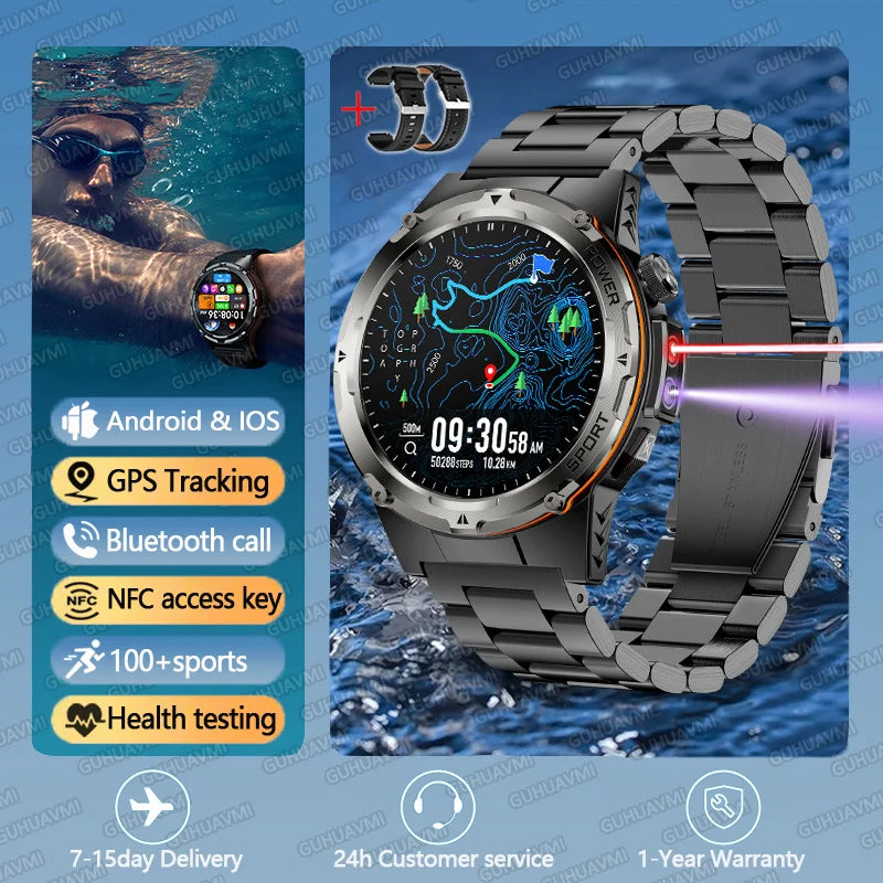 GPS Sports Waterproof Smart Watch Men