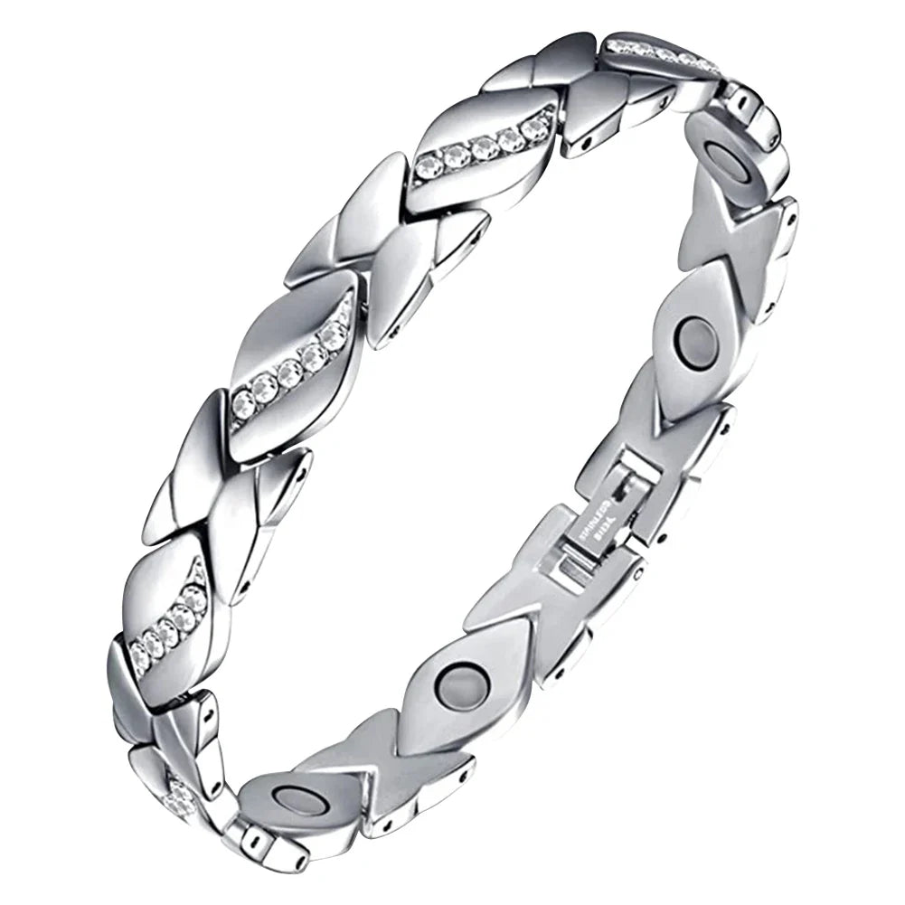 Leaves Magnetic Bracelet with 3500 Gauss Magnets Magnetic Therapy Bracelet Pure Copper for Women Men Jewelry Gift