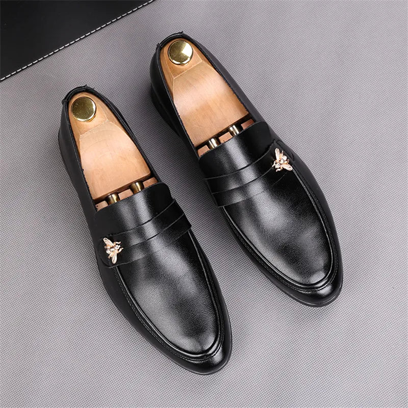 Mens Dress Shoes Formal Leather Shoe Fashion italy shoes Handmade Wedding Party Shoes Men Loafers Oxford Shoes