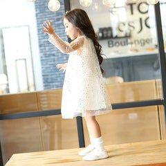 Casual Summer Dress for Kids Girls 2 4 6 8 10 Year Clothes Korean Style Birthday Party Evening Dresses Sequin White Tulle Frocks