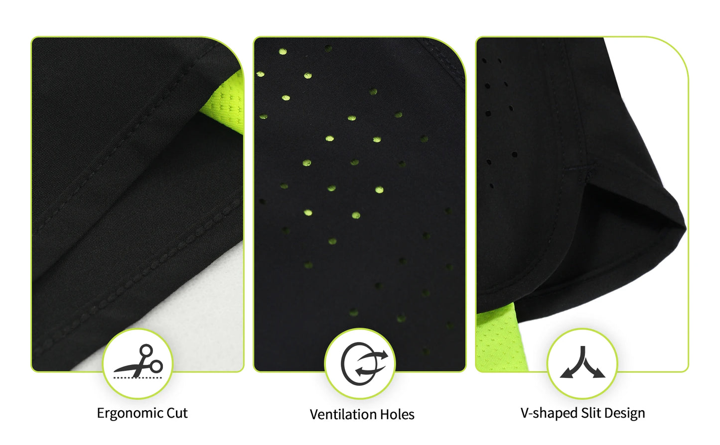 Men's Running Shorts Outdoor Sports Training Exercise Jogging Gym Fitness 2 in 1