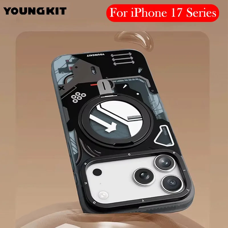 YOUNGKIT Case For iPhone 17 Pro Max Airbag Bracket Back Cover Case for iPhone 17 Pro