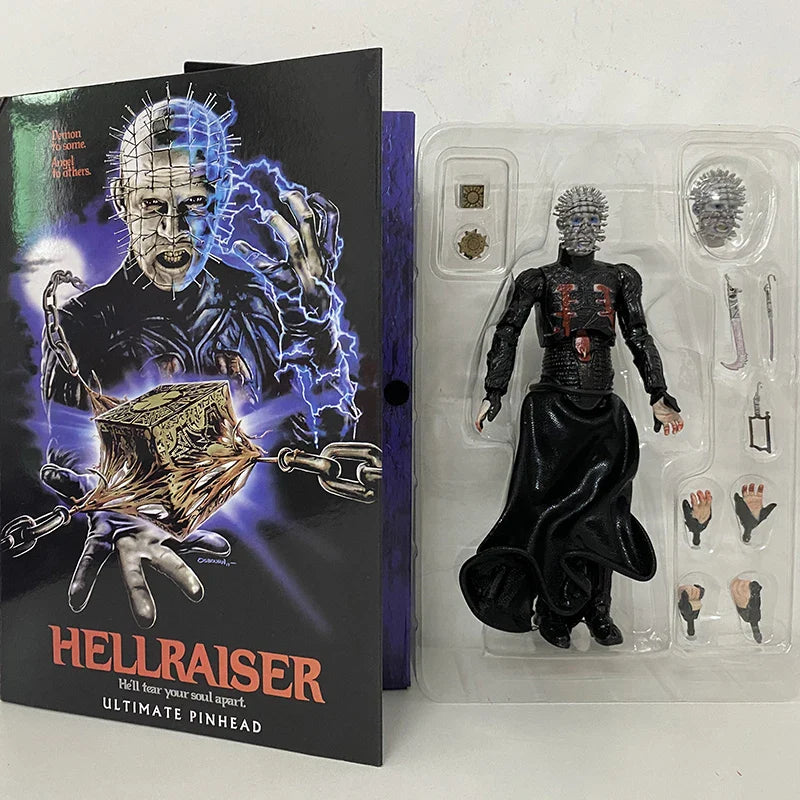 NECA Figure Hellraiser He'll Tear Your Soul Apart Ultimate Pinhead Action Figure PVC Movable Collection Toy Birthday Gifts
