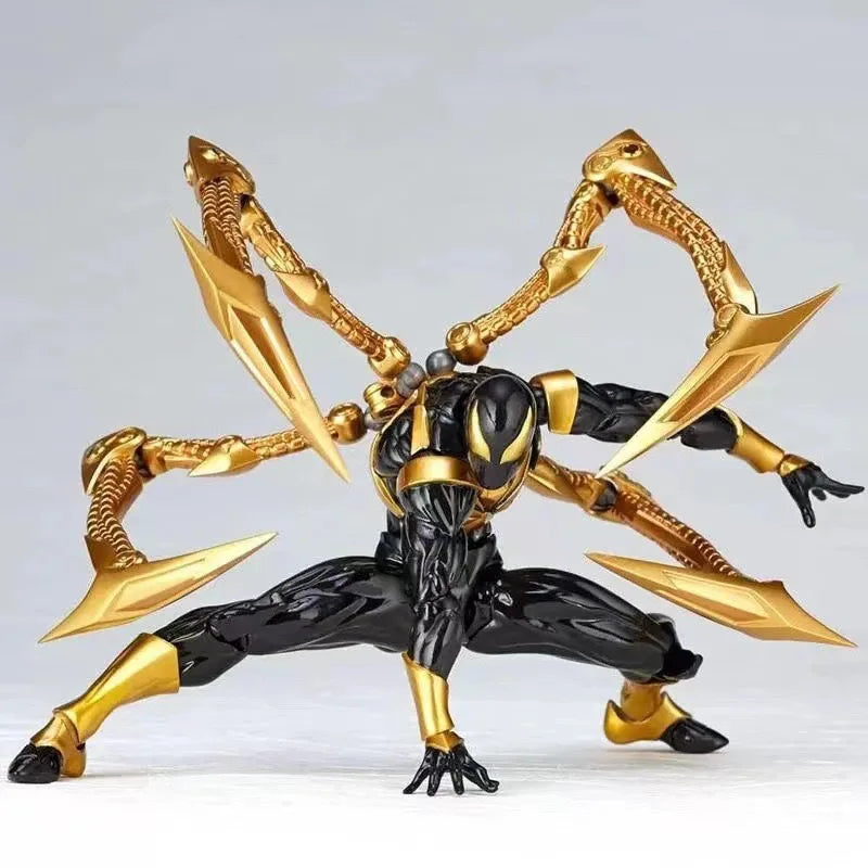 Iron Spider AMAZING YAMAGUCHI Spider Man Peter Parker Black Red KAIYODO Action Figure Statue Model Collectible Kids For Toy Gift