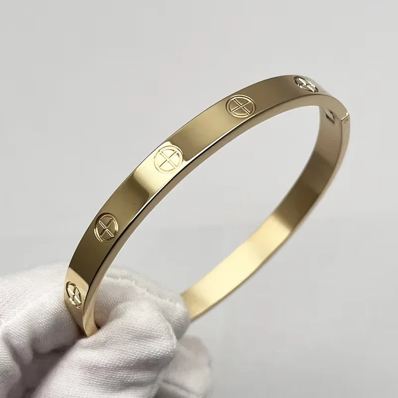 Luxury Brand Jewelry Fashion Stainless Steel Charm Luxury Jewelry Bangle SCREW Cartierreds Bracelets Couple Gift