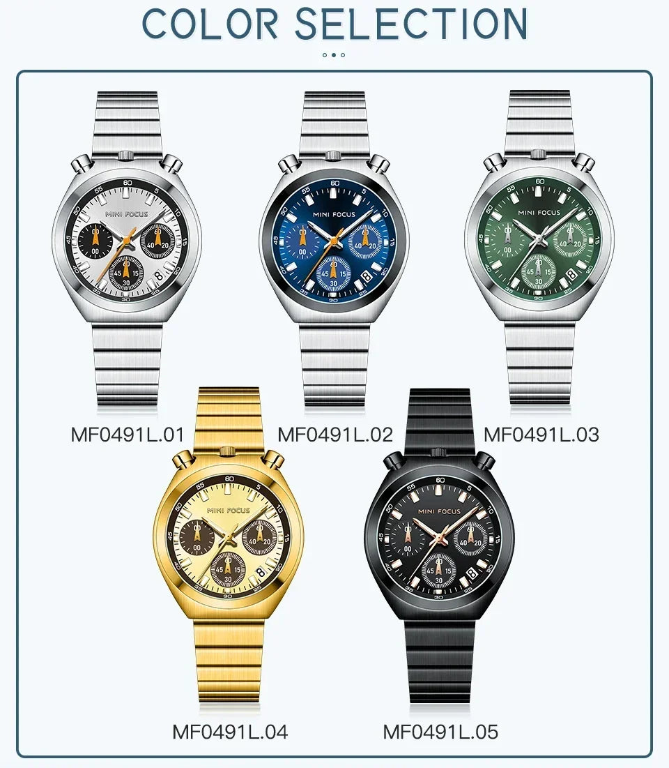 MINI FOCUS Multifunctional Panda Watch for Women Stainless Steel Casual Fashion Ladies Waterproof Quartz WristWatch Girl Gift