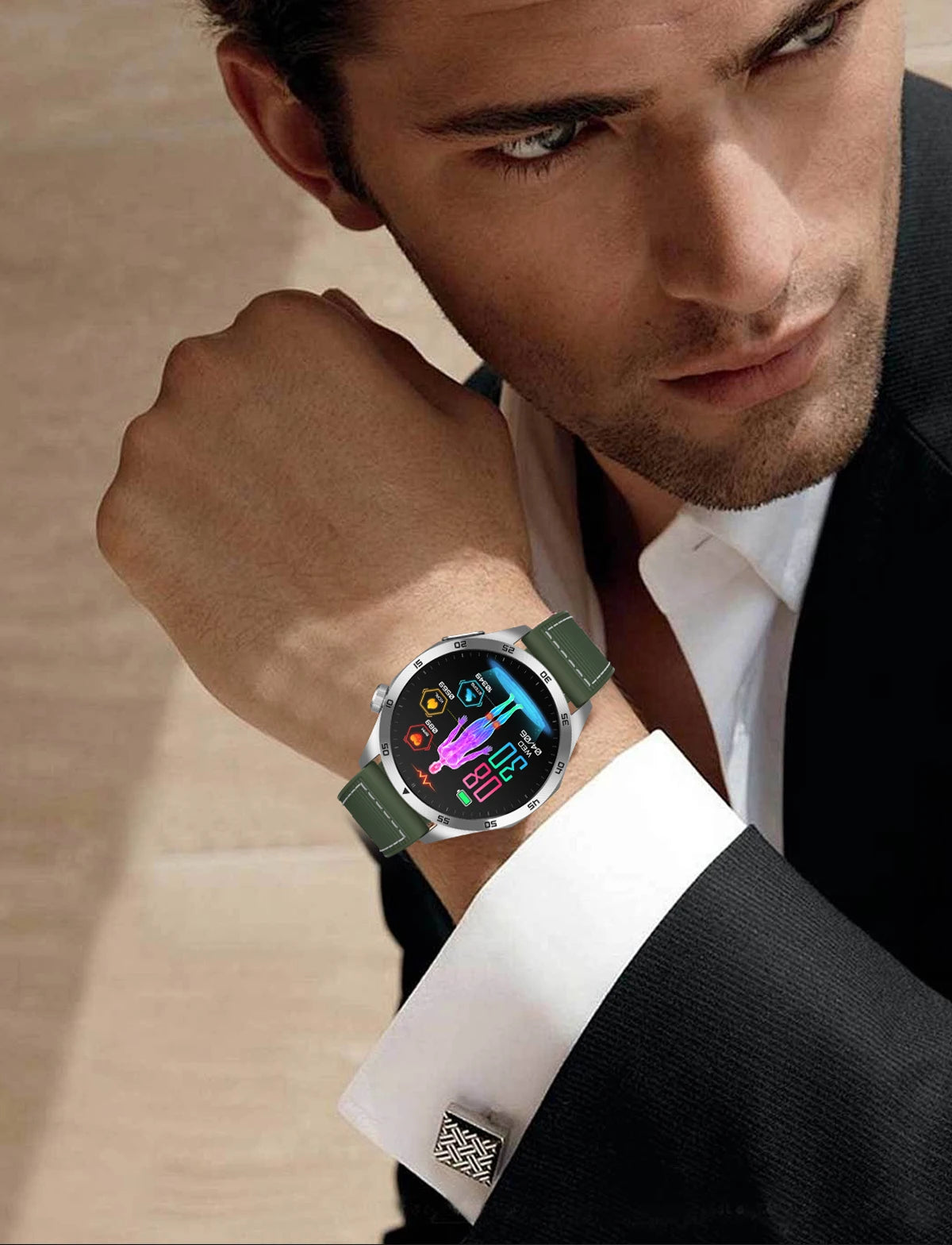 GUHUAVMI NEW Fashion Health Expert Laser iagnosis Smart Watch Men ECG+PPG Three highs  Blood Pressure Heart Rate HD Call Watches