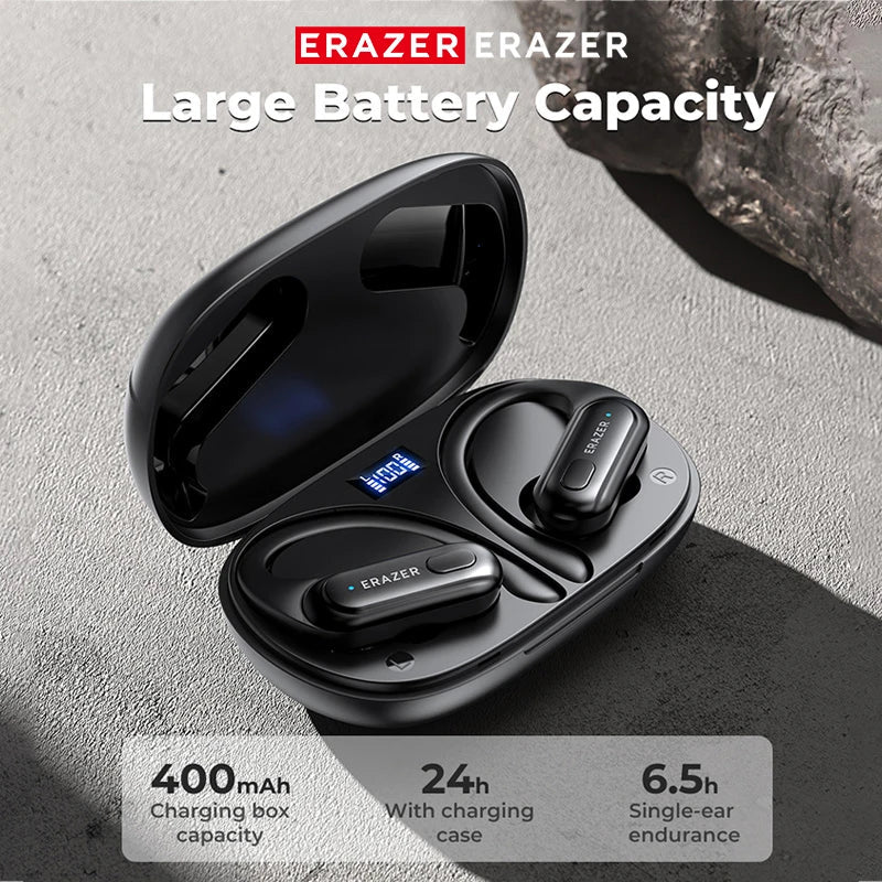 XT60 Bluetooth 5.3 Earphones True Wireless Headphones Button Control Noise Reduction Earhooks Waterproof with Mic Headset