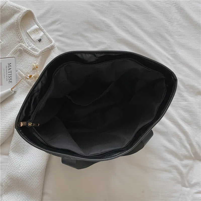 Waterproof Tote Bag for Women Puffer Cotton Padded Shoulder Bag