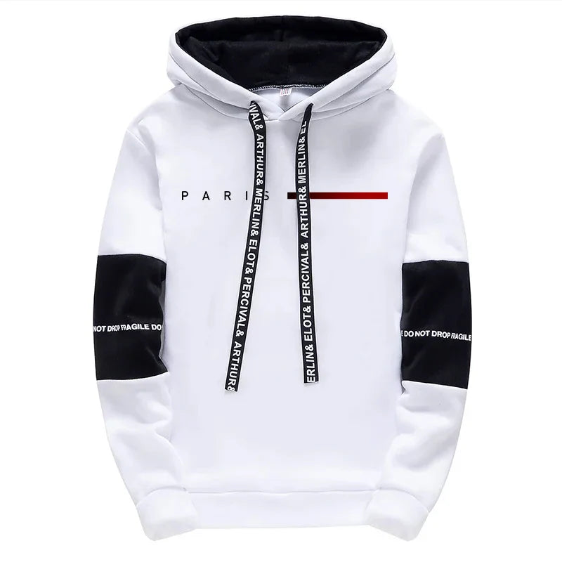 Autumn Winter Mens Tracksuit Print Casual Sweatshirts Sportswear Outdoors Sports Jogging Mens Clothing Single Piece Hoodie Pants