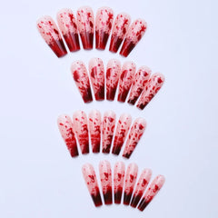 24pcs Halloween 3D Three Dimensional False Nails Blending Nail Art Press On Nails