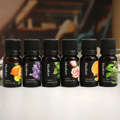 1pc 10ML Lavender Lemongrass Rose Mint Lemon Orange Tea Tree Rosemary Eucalyptus Lemon Ginger Oilve Aromatherapy Essential Oil