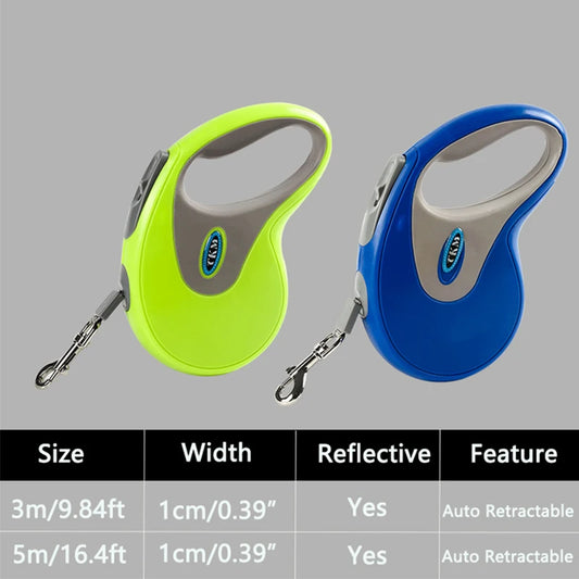 3m /5m Dog Leash Automatic Retractable Reflective Safety Leashes For Dogs Cats