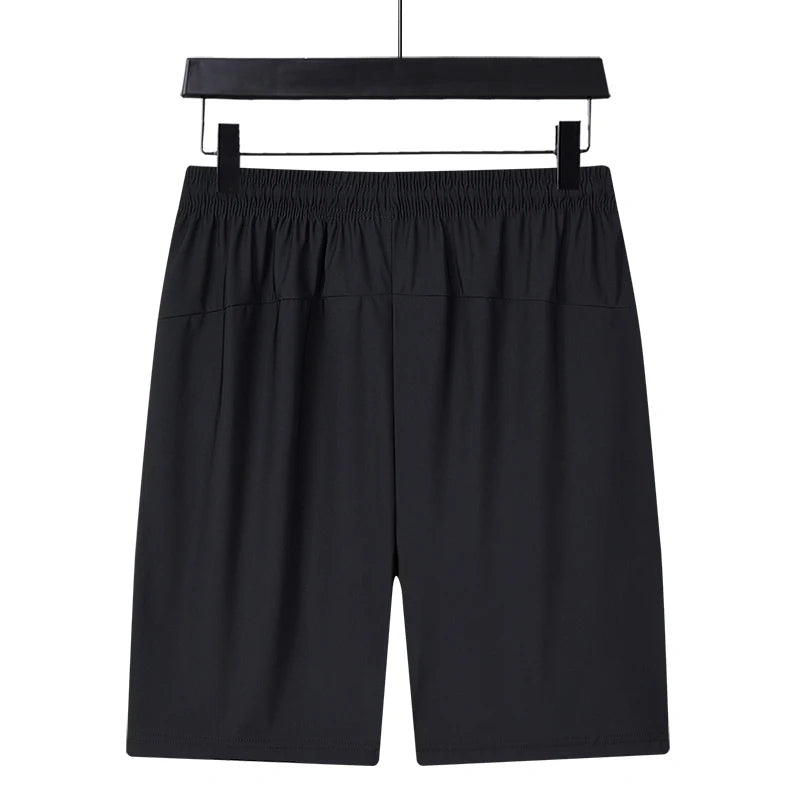 Summer Shorts Gym Fitness Men Plus Size Casual Shorts 6XL 7XL 8XL Big Size Shorts Men Ice Silk Stretchy Beach Shorts Breathable