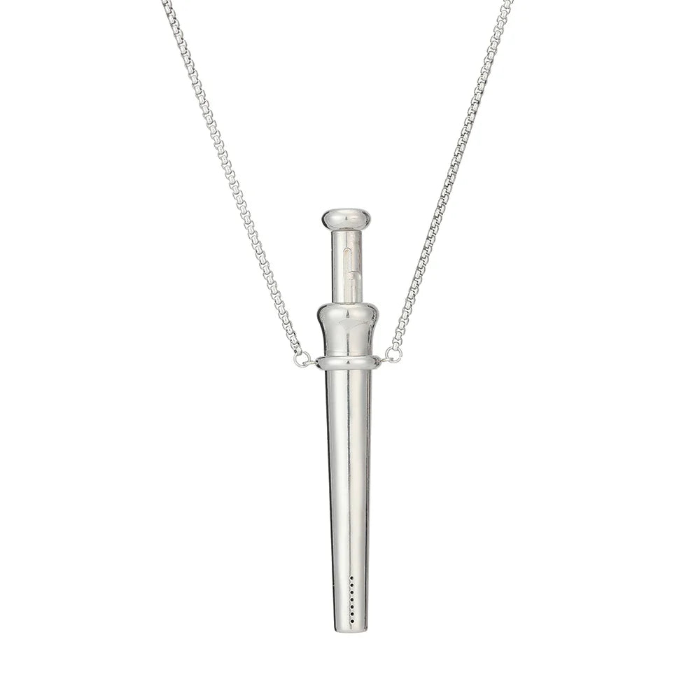 MaiLun 1pc Stress Anxiety Relief Necklace 82.5mm Length Stainless Steel Meditation Necklace Quit Smoking Anxiety Relief Necklace