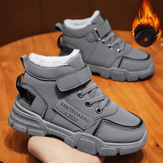 Children's Snow Boots Winter Thikcen Warm Plus Velet Lined Boys Sport Shoes Girls