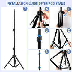 110cm Tripod 10"LED Selfie Ring Light RGB Photography Video Light Phone Stand