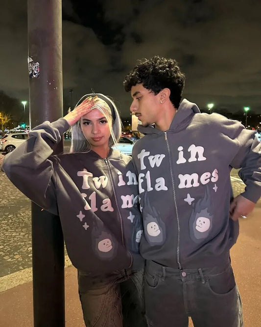 Oversized Retro Star Letter 3D Foaming Print Hoodie Fashion Tide Street Casual Loose Coarts