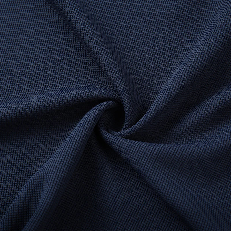 New Men's Business Casual  Long Sleeve Solid Color Polo Shirt Fashionable Warm Comfortable Four Seasons Versatile Top