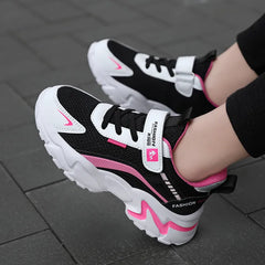 Kids Casual Pink Girls Shoes Breathable Mesh Sneakers Summer Student's Children Boys