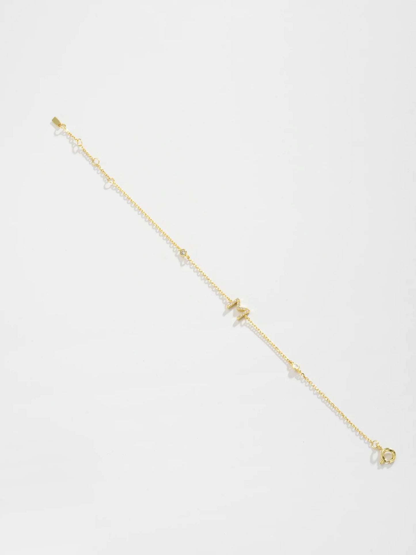 VEWANT 925 Sterling Silver Monogram Letter A - Z Initial Charm Chain Bracelet Luxury Wedding CrystalFine Jewelry