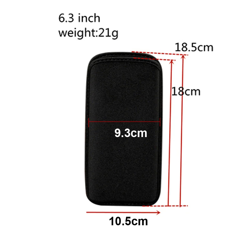 Universal Neoprene Protective Cover Phone Bag For iPhone 16 15 14 Pro Max Samsung Xiaomi Huawei Power Bank Shockproof Case Pouch