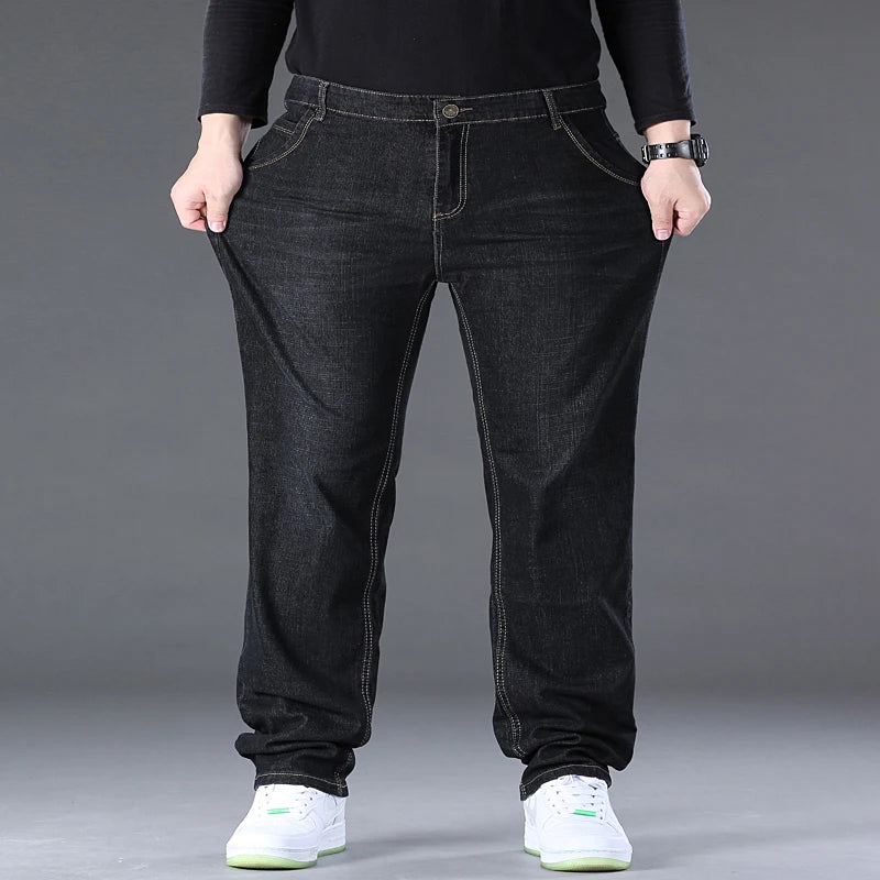 Men's Black Jeans Pants Big Size 48 50 Large Size Pants for 45-150kg Jeans