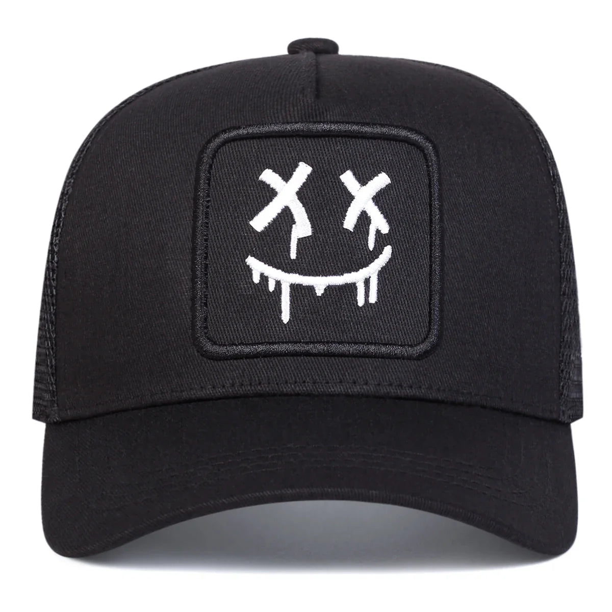 Unisex XX Smiling Face Embroidery Baseball Net Caps Spring and Summer Outdoor Adjustable Casual Hats Sunscreen Hat